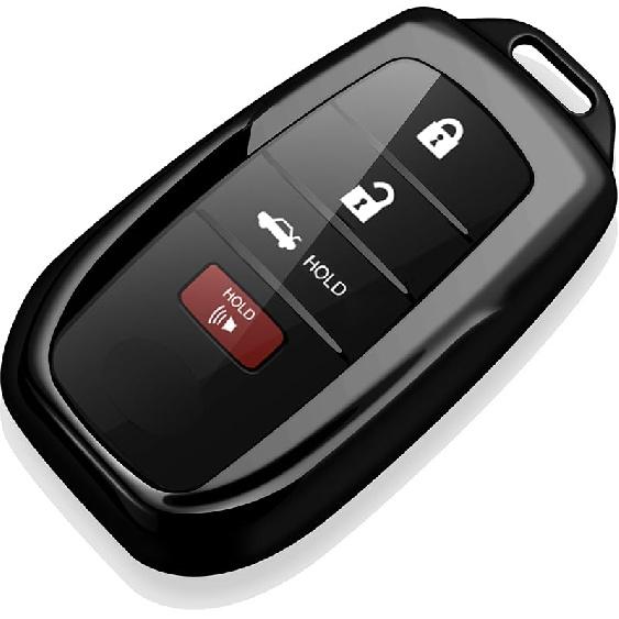 Tukellen for Toyota Key Fob Cover Soft Key Shell Case for 2025 Camry 2019-2025 Land Cruiser,2021-2025 Sienna Venza Hilux Fortuner 2023-2025