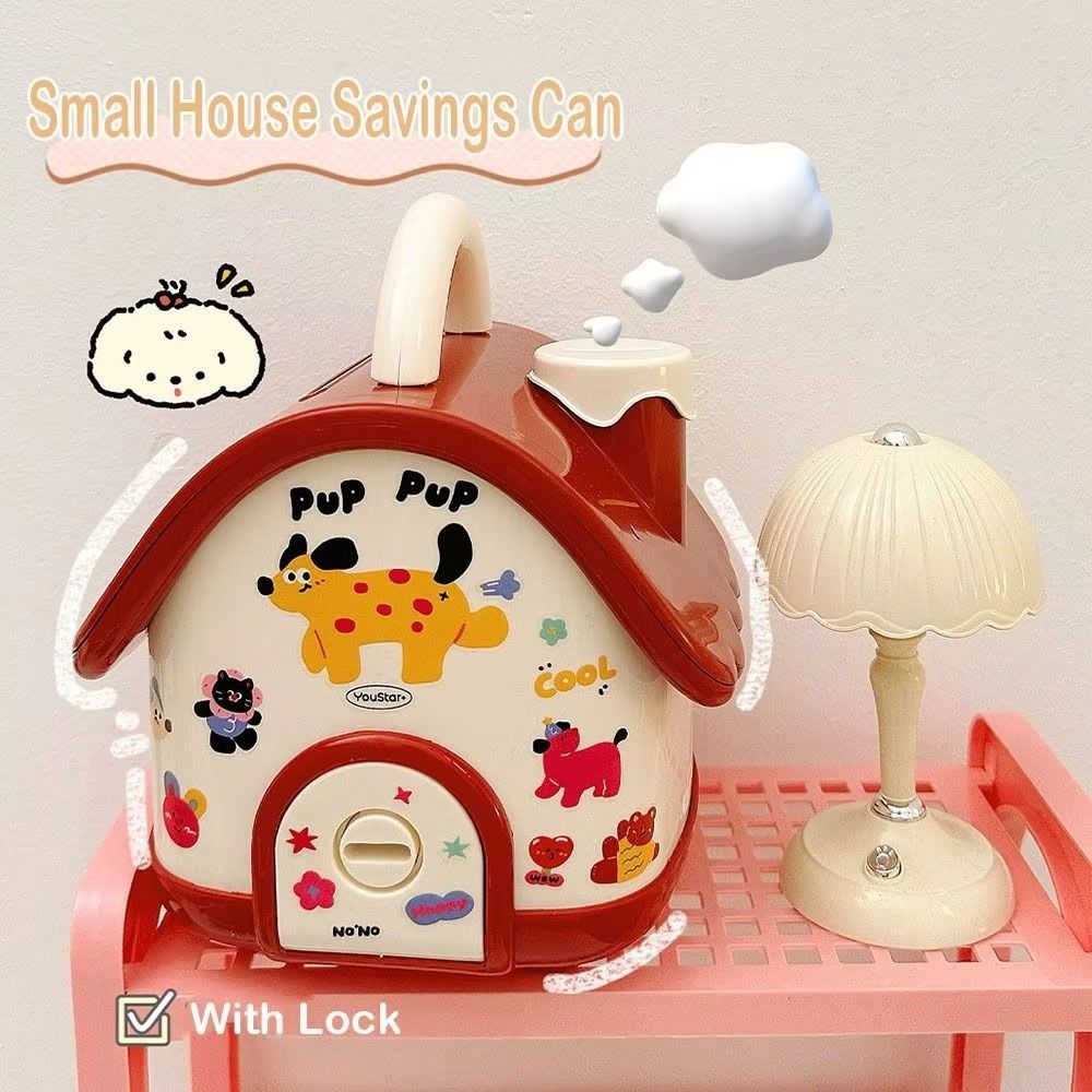 Safe Box Cartoon DIY Coin Bank Large Capacity Children Money Boxes House Piggy Bank  Creative Toy