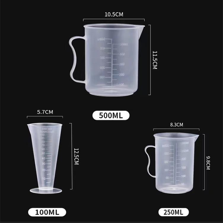 Graduated Measuring Cup Set - 1000ml & 5000ml Cylinders for Milk Tea Shop Equipment