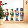 Decorative Wall Murals for Home Christmas Nutcracker Stickers Colorful Soldier PVC Decals Self-adhesive Removable Vintage Decorations Art