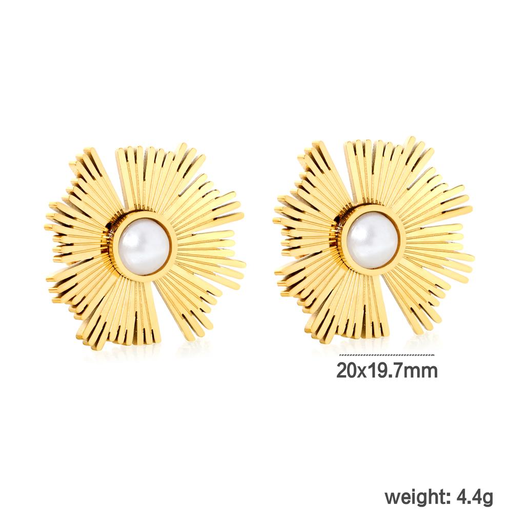 Women's Niche Stainless Steel Two-tone Earrings, Vreative Jewelry, High-end INS Style New Uique Design, Waterproof Gift Jewelry