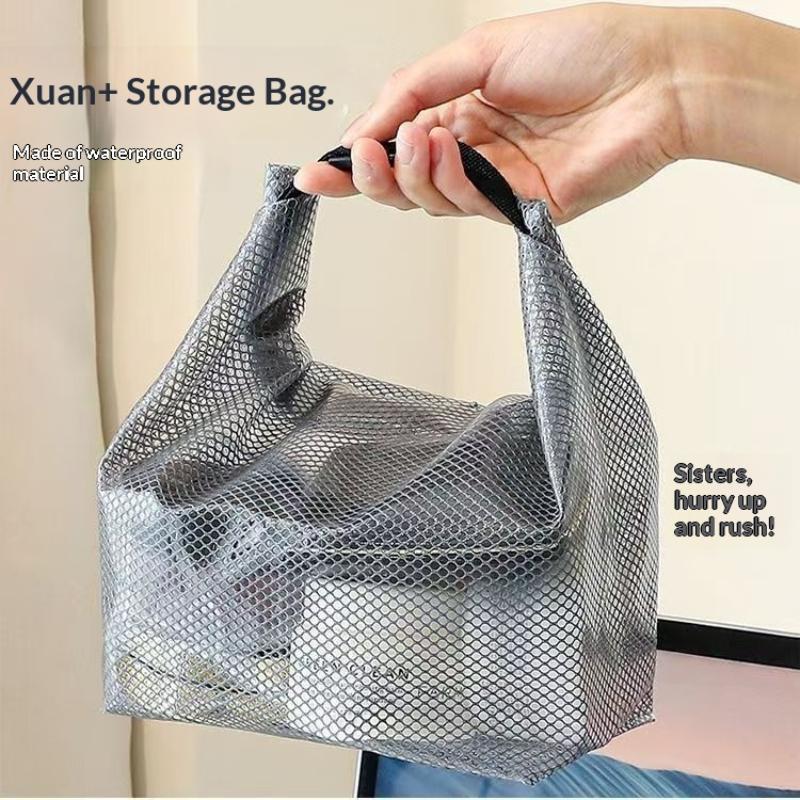 Mesh Waterproof Cosmetic Bag Portable Portable Cosmetic Storage Bag Large Capacity Transparent Wash Bag Travel Storage Bag