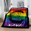 South Carolina Pride Flag Customize Your Name Blanket Cozy Personalized Blanket Ultra-Soft Perfect for Home Decor Chair Living Room Couch