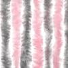 Fly Screen Curtain Silver Gray and Pink 90 x 200 cm Chenille
