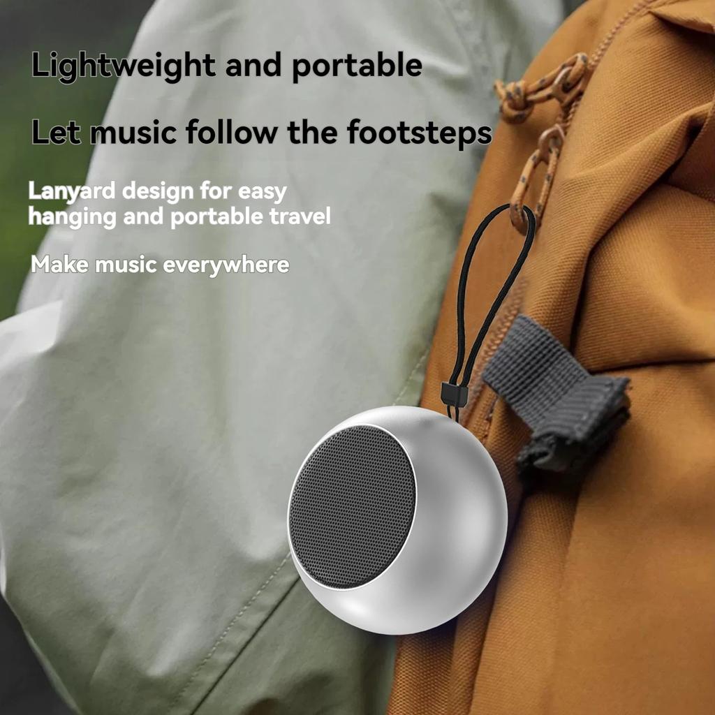Přenosný bezdrátový Bluetooth reproduktor Nový kovově šedý těžký subwoofer Venkovní mini Bluetooth malý reproduktor pro domácí kancelář