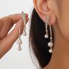 Korean Style Zirconia Pearl Earrings: Elegant, Versatile Women's Jewelry.