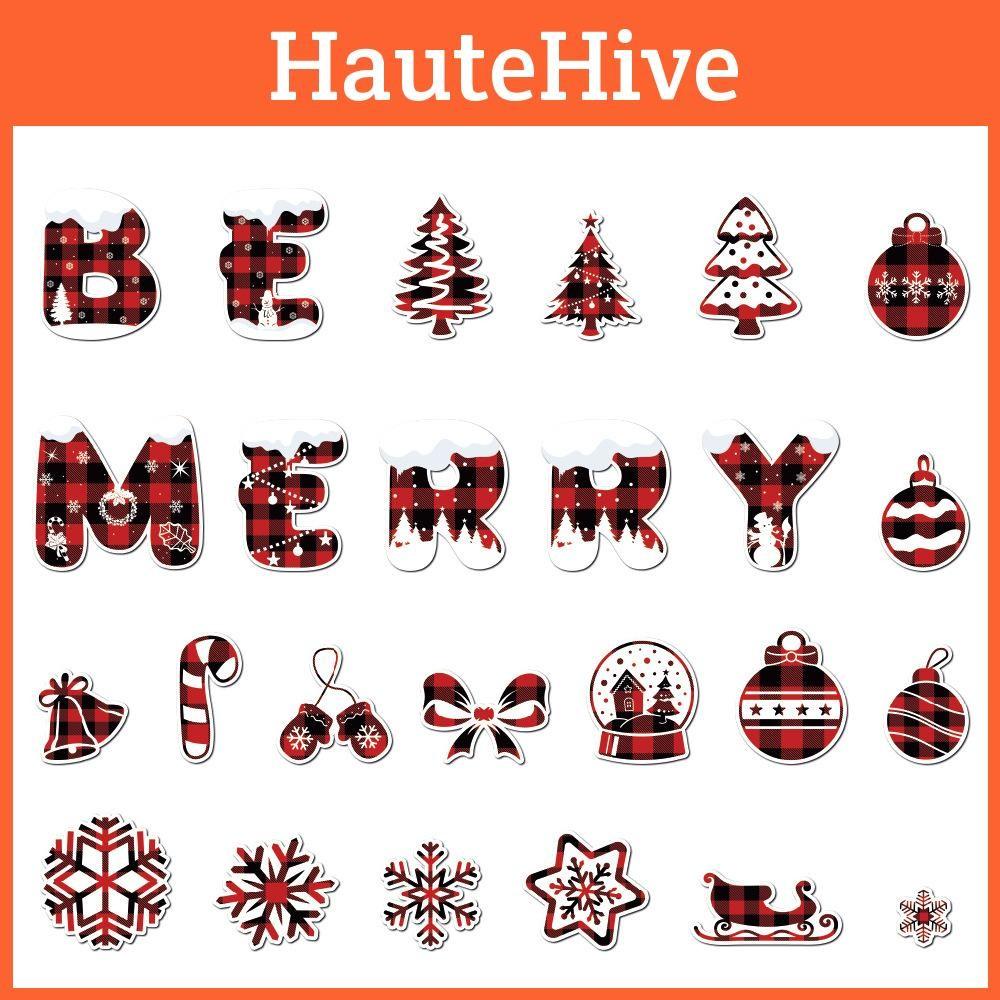 Alphabet Christmas Snowflake Paper Diy Card Stickers Decor For Events Holiday