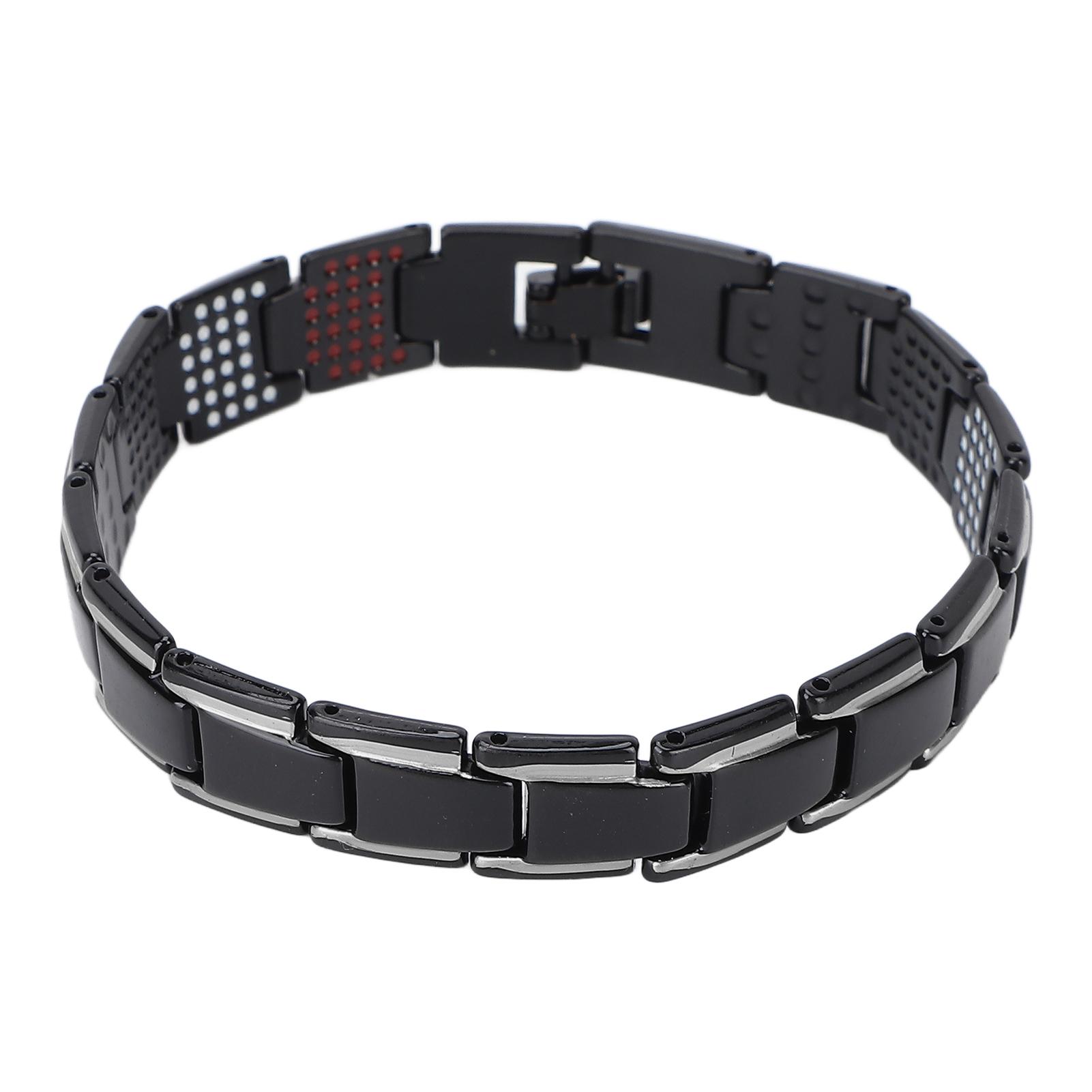 

Магнитный браслет из титановой стали для мужчин и женщин, модный браслет для магнитной терапии, ювелирный подарок для части Black Silver Black+Silver