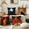 Singer A-Ariana G-Grande Hot Album Pillow Case Square Double-Sided Printing Short Plush Sofa Cushion Cover Bedroom  Pillow