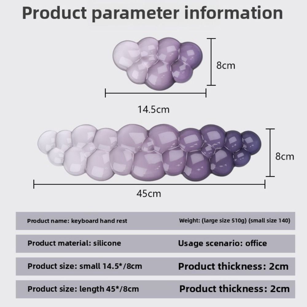 Transparent Keyboard Wrist Rest Cloud Shape Wrist Pad Portable Silicone Wrist Support Gamer