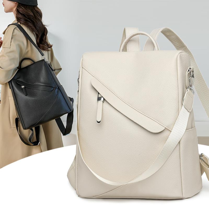 Outdoor Travel Bag PU Women's Large Capacity Backpack Multifunctional Shoulder Bag