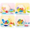 2-in-1 Puzzle Toy Stacking Block Tangrams Puzzle Shape Color Sorting Toy Learning Aids for Preschool Kids Education Gift