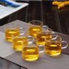 6er Set 100ml Espresso Kaffeetassen Mini Klar Borosilikatglas Teetassen mit Henkeln für Cappuccino Tee Kleine Kung Fu Tassen