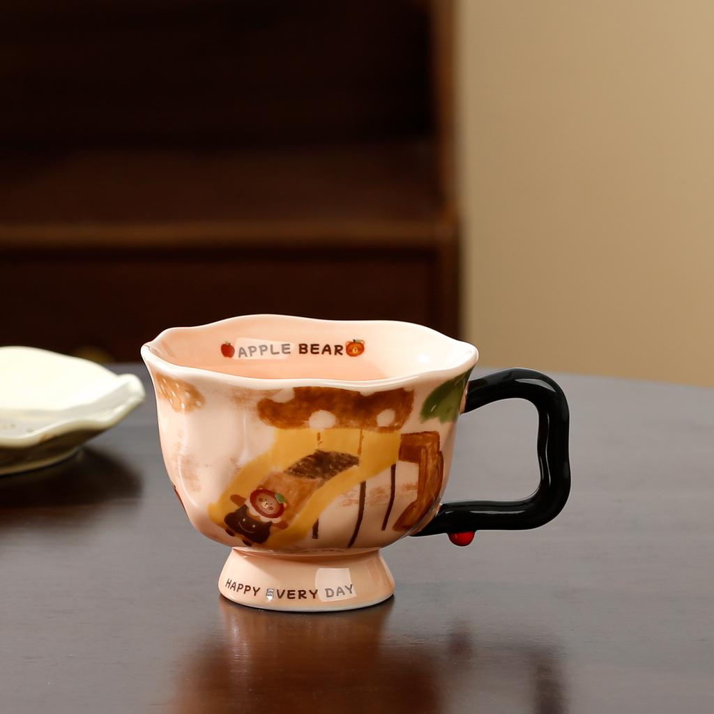 Tazza Creativa Artistica in Ceramica Tazza per Acqua 2 Alto Valore Novità Ufficio Donna Casa Tazza da Caffè Souvenir