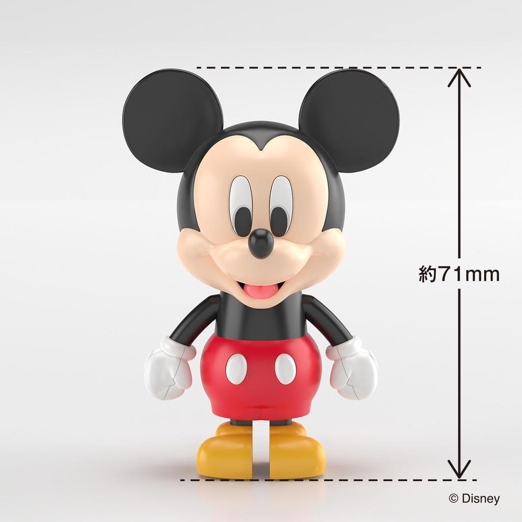 Aoshima Bunka Kyozai Rakupla Tocotoko No. DP-03 Disney Character Mickey & Minnie Pre-Colored Plastic Model