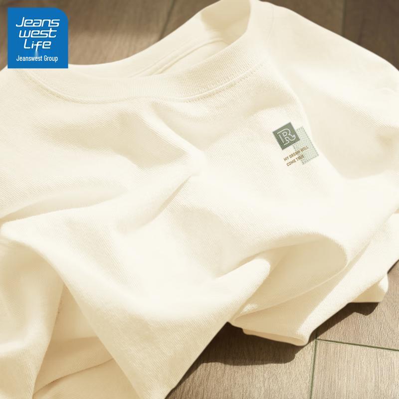 JEANSWEST LIFE Men's 2025 Heavy Cotton Round Neck T-Shirt