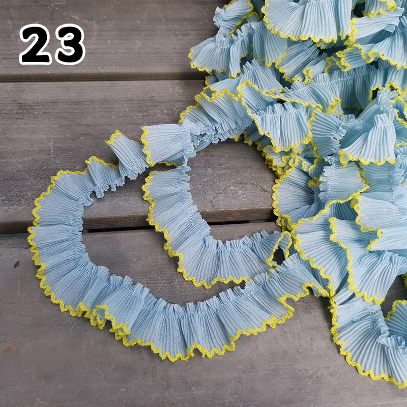 1M Lace Ribbon Sheer Chiffon Elastic Ruffle Ribbon Lace Trim for Dress Diy Apparel Sewing Fabric Wedding Party Accessories New