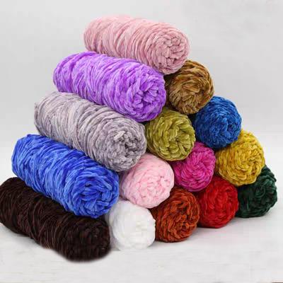 100g Chenillegarn för Handstickning Leksaker Virkning Plyschtrådar Ullgarn Sömnad Garnnystan Stickning Fri Frakt DIY