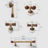 Walnut Drawer Pulls Brass Round Knobs Decorative Cupboard Handles  Furniture Hardware
