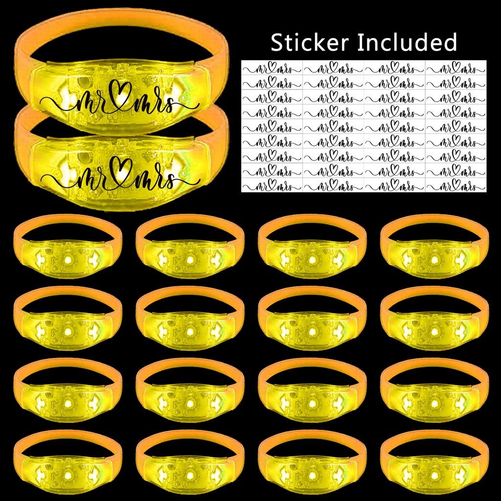 20-100 Piezas Pulseras LED para Bodas Pulsera Luminosa Activada por Música y Sonido Pulseras que Brillan en la Oscuridad Para Suministros de Fiesta de Cumpleaños