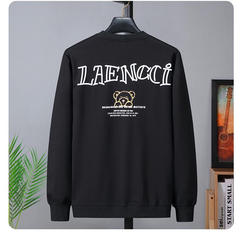 Plus Size Round Neck Hoodie for Spring/Autumn - Trendy Design for Men (Fits Up to 300 Jin)