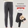 Winter Quilted Cotton Pants for Boys - Thick, Warm School Uniform for Children