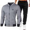 New Fashion Trend Street Hip-hop Men's Loose Casual Sports Plush and Thick Winter Baseball Suit Set