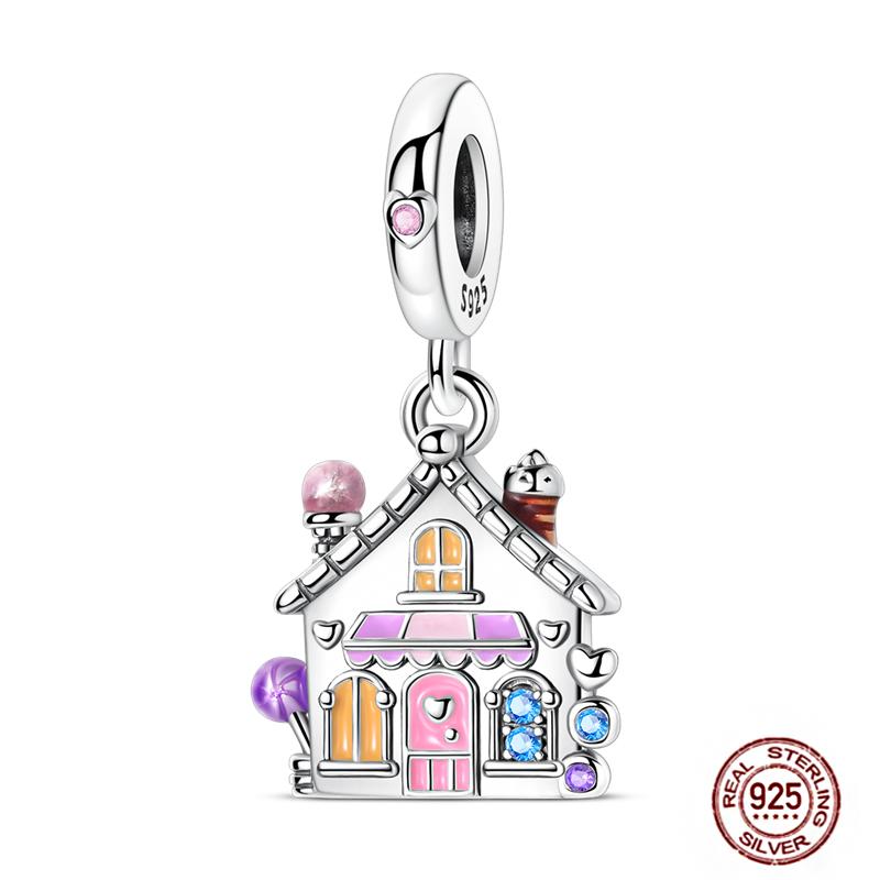 Pink Butterfly Charms Beadscopper Original Heart-Shaped Dog Paw Travel Charm Fit Bracelets Pendant For Women Jewelry Making