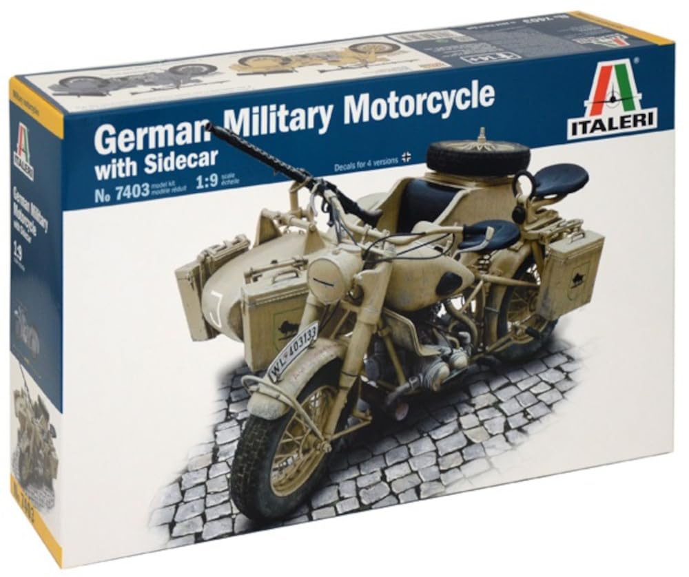 

Platz Italeri 1/9 Scale WWII German Military Sidecar Plastic Model Kit IT7403