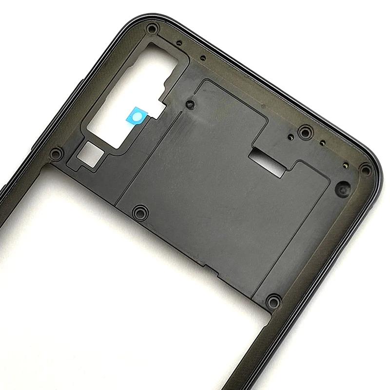 Middle Frame For Samsung Galaxy A50 2019 A505 SM-A505F Housing Middle Frame Battery Cover Back Panel Rear With SIM Card Tra