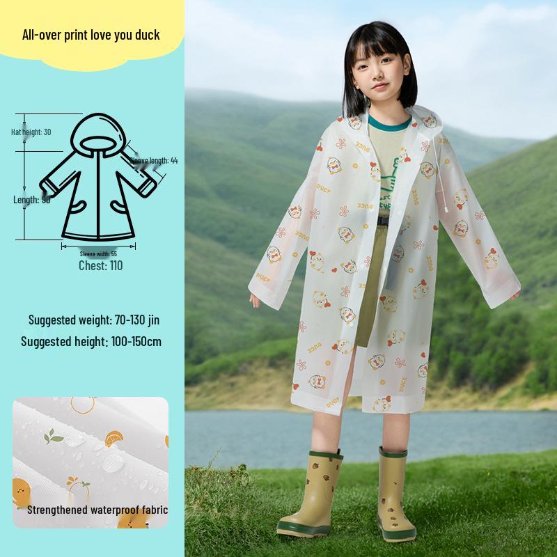 Reusable Full-Length Women's Raincoat for Outdoor Use