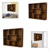 , Elegant Wooden Wall Shelf with 7 Compartments for Storage in The Office And at Home.