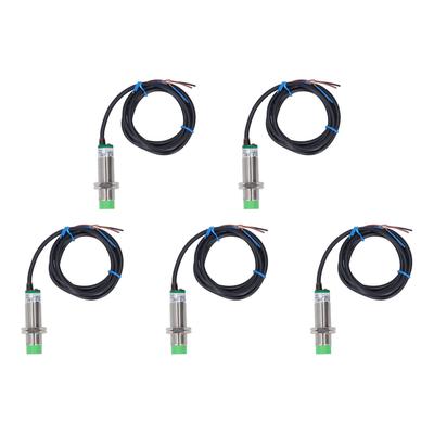 5Pcs Inductive Proximity Sensor PNP Normally Open Short Circuit Protection M18 Proximity Switch 6‑36