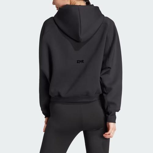 adidas Z.N.E. Full-Zip Hoodie Cardigan Zip Sweatshirt Women's Black IN5128