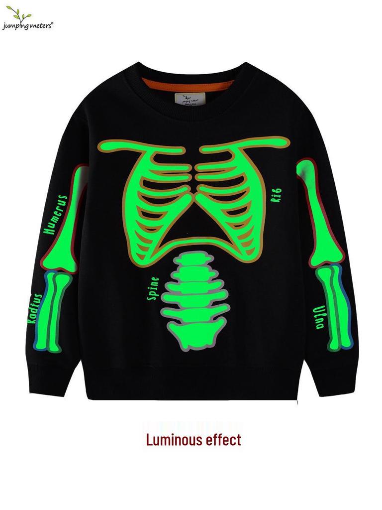 Glow-in-the-Dark Halloween Boys' Cotton Sweatshirt