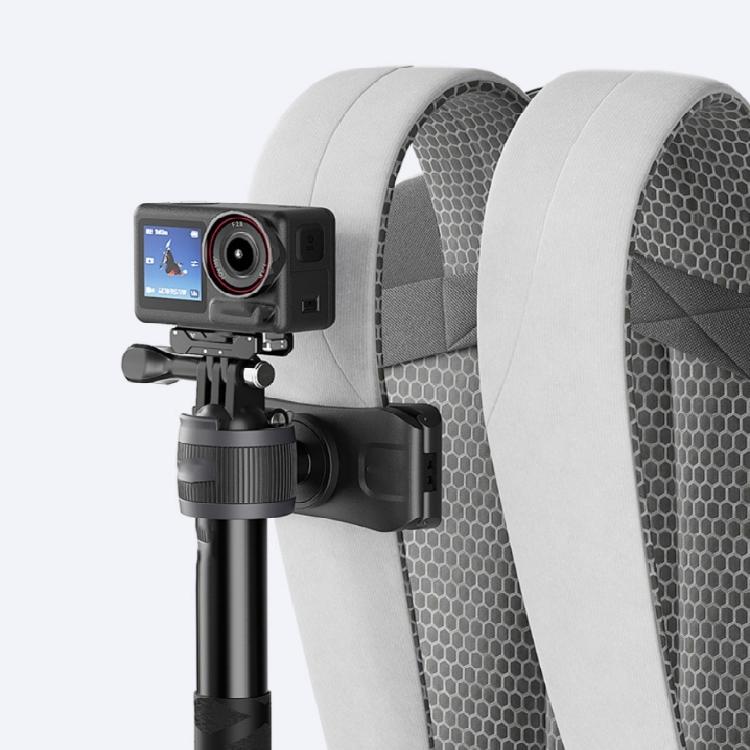 360 Grad drehbarer Selfie-Stick-Halter Rucksack-Clip-Halterung zur Befestigung an verschiedenen Gurten Größe