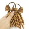 Grosgrain Ribbon Long Hair Ties Bows For Baby Girls Curly Hair Bows Elastic Colorful Kids Hair Band 2Pcs/Lot Whole
