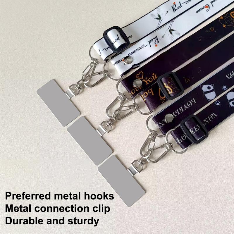 Bär Langes Handy-Lanyard Verstellbarer Crossbody-Handystrap Umhängeband Anti-Verlust Hängeschnur Mit Dichtungsklammer Für Iphone Xiaomi