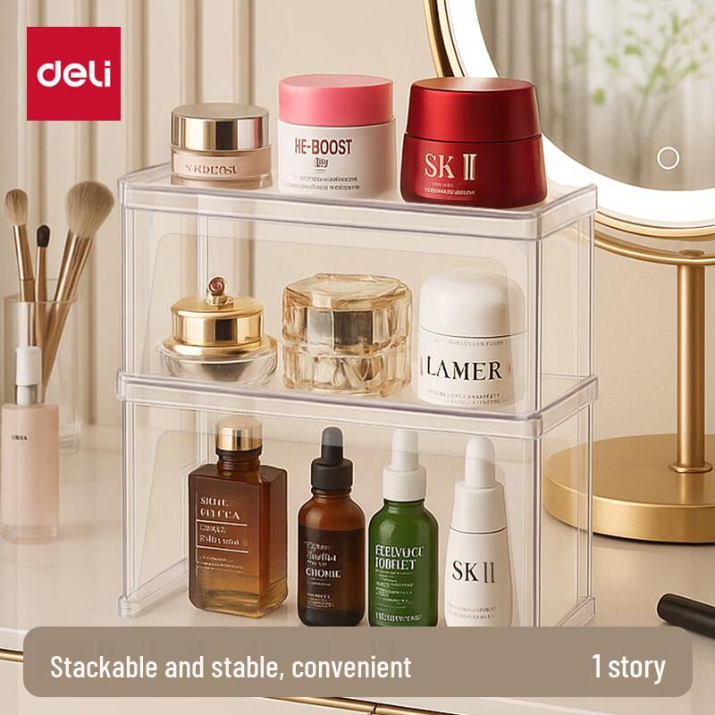 Deli Transparent Desktop Makeup Organizer