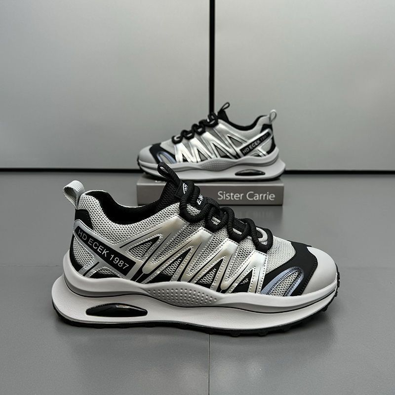 2025 men's shoes spring and autumn low-top soft-soled platform sports shoes Korean version versatile casual dad shoes live stream