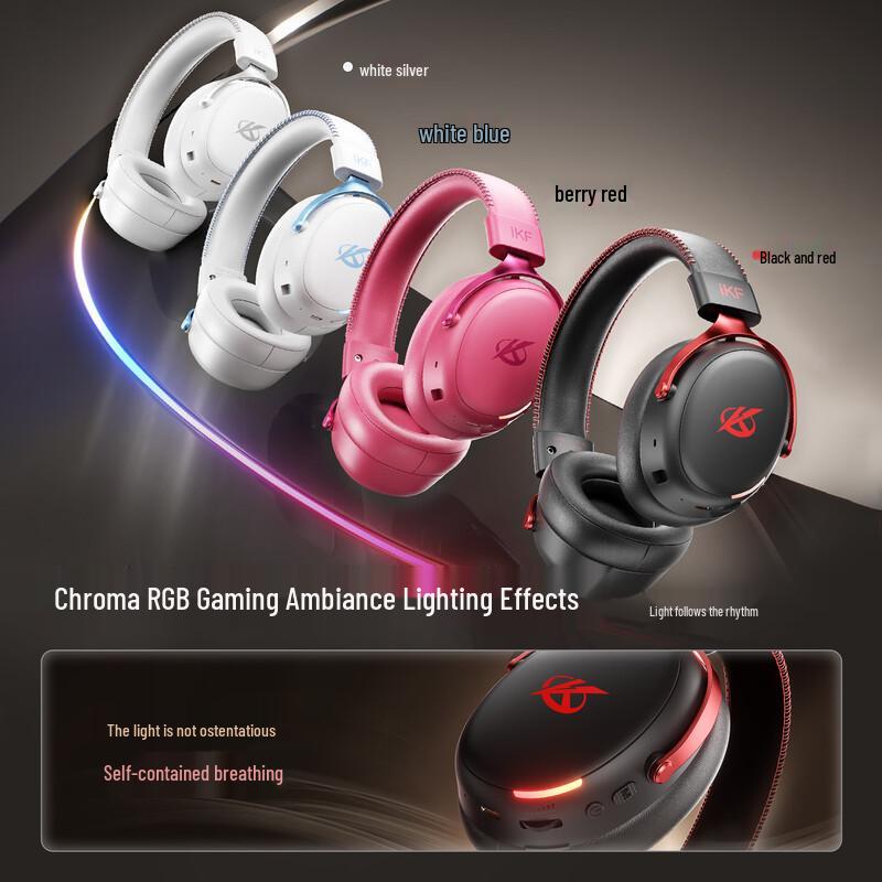 iKF V11 Pro 2.0 Wireless 4-Mode Gaming Headset with Visual Receiver