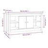 VidaXL Meuble TV Gris 103x36,5x52 cm Bois de pin massif 814576
