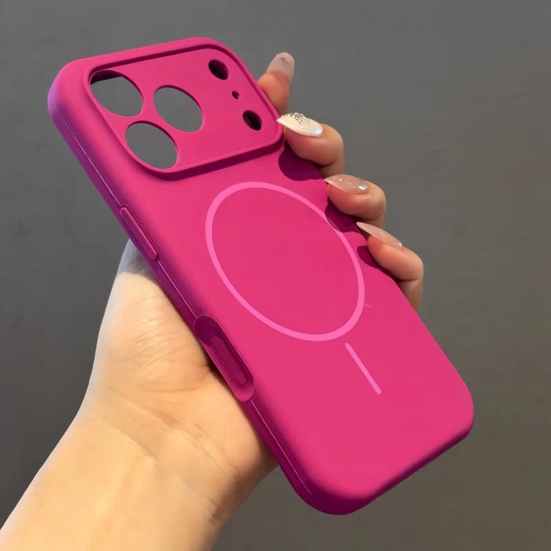Płynne silikonowe etui na telefon dla Apple iPhone 17 Pro Max - Magsafe Odporne na upadki Kreatywne Pełne Pokrycie Etui Ochronne na iPhone