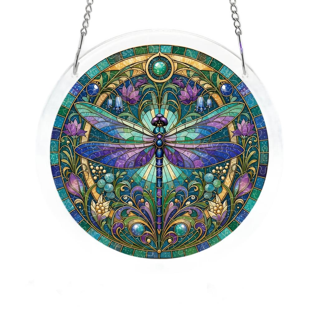 Acrylic Sun Catcher Window Hanging Ornament 2D Space Themed Suncatcher with Chain for Indoor Outdoor Decoration