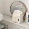 Decorative Striped Cotton Standing Tissue Box Organizers Multipurpose Storage Solution for Home Office Napkin Storage