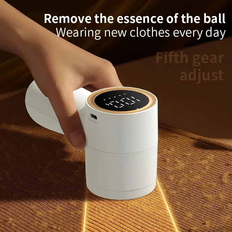 Lint Remover Intelligent Digital Display USB Rechargeable Electric 5 Gear Hairball Trimmer Portable Clothes Dust Removal Tools