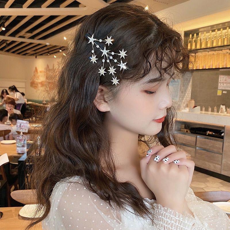 Mori Style Baby's Breath Hair Clip for Women - Korean Super Fairy Girl Bangs Side Hairpin