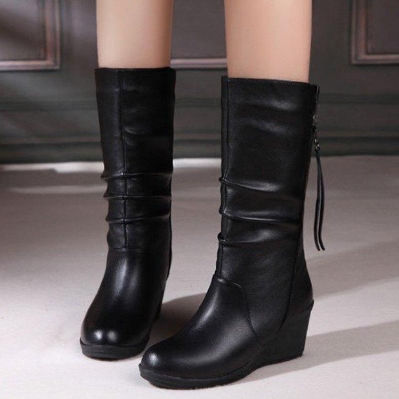 Autumn and winter new platform Martin boots women's spring and autumn single boots trendy Chelsea medium boots