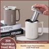 Stainless Steel Insulated Coffee Cup 500ml Thermos Cup Durable Milk Coffee Mug  Student