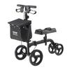 Folding Knee Scooter, Carbon Steel Steerable Knee Walker with Height-Adjustable Handlebar & Knee Pad, All-Terrain Solid Wheels, Dual Brakes, Leg